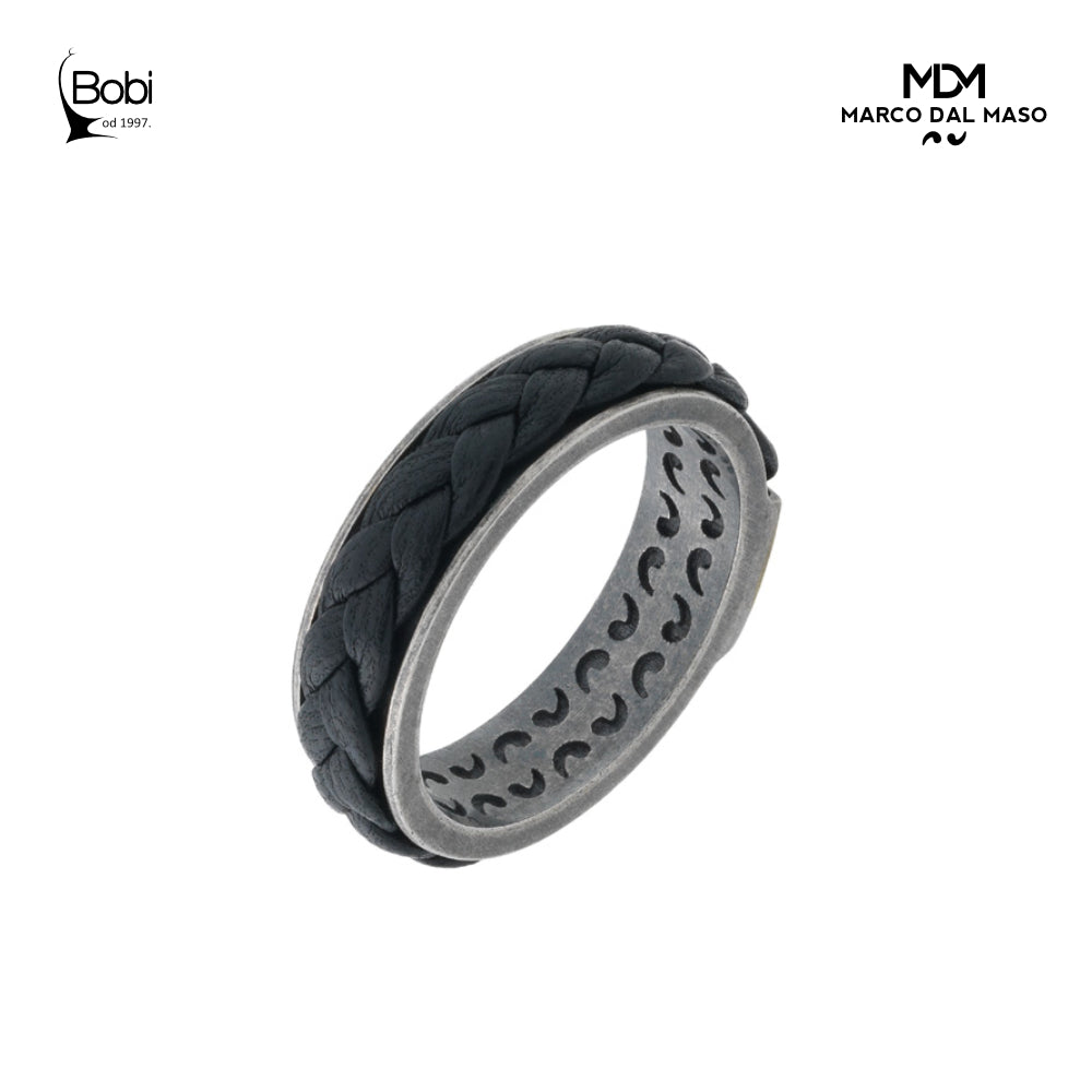 Prsten srebro i koža Marco Dal Maso
